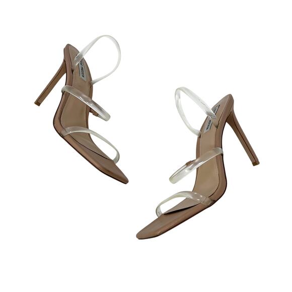 Steve Madden Gracey Strappy Stiletto Sandals Clear/Nude size 11 M - Picture 5 of 14
